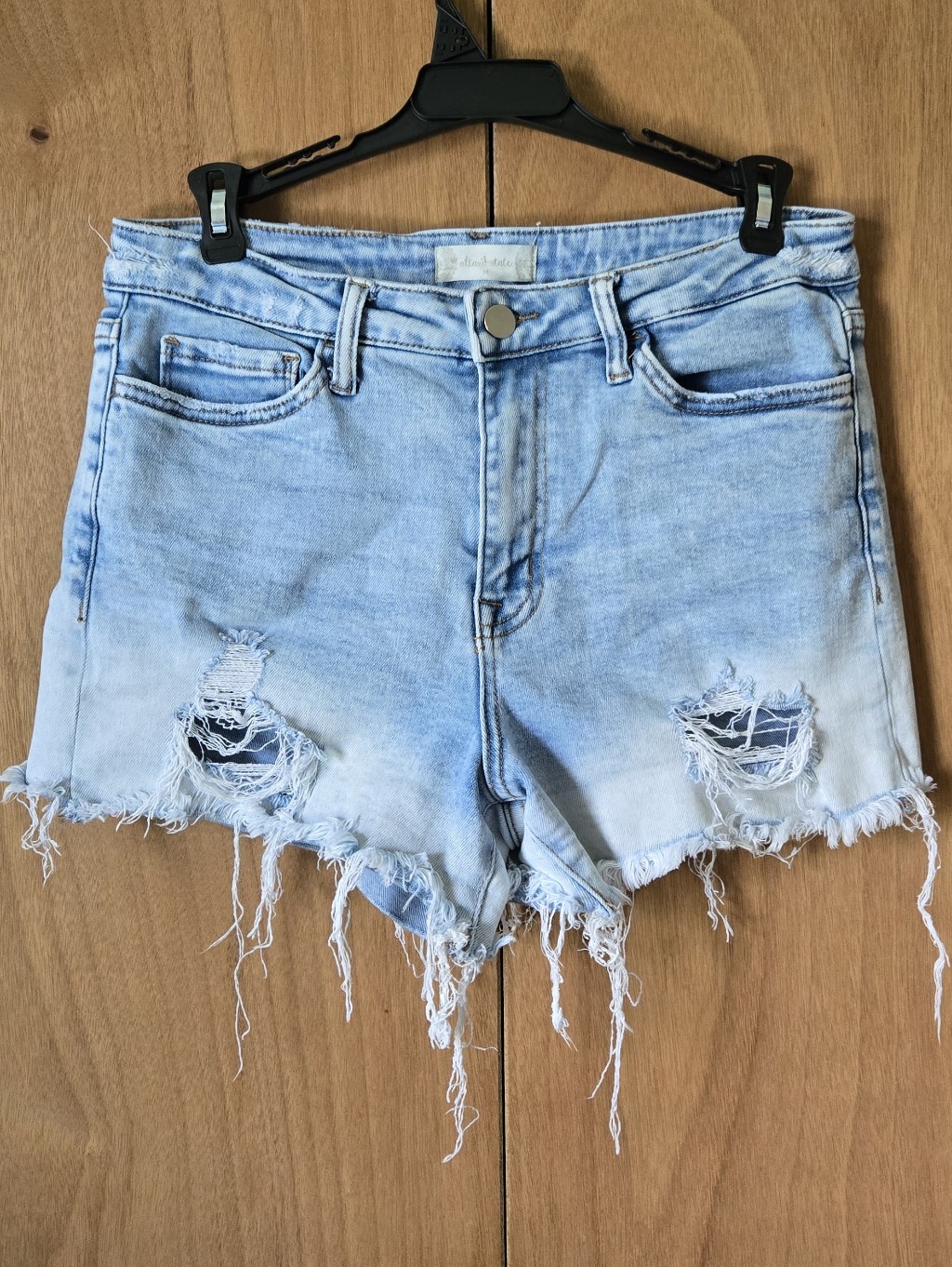 Light Blue Distressed Denim Women’s Shorts